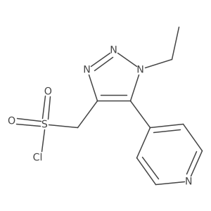 [1-ethyl-5-(pyridin-4-yl)-1H-1,2,3-triazol-4-yl]methanesulfonyl chloride Structure