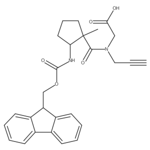 2-{1-[2-({[(9H-fluoren-9-yl)methoxy]carbonyl}amino)-1-methylcyclopentyl]-N-(prop-2-yn-1-yl)formamido}acetic acid结构式
