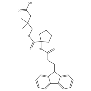 4-{[1-({[(9H-fluoren-9-yl)methoxy]carbonyl}amino)cyclopentyl]formamido}-3,3-dimethylbutanoic acid Structure