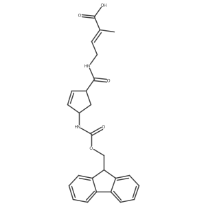 4-{[4-({[(9H-fluoren-9-yl)methoxy]carbonyl}amino)cyclopent-2-en-1-yl]formamido}-2-methylbut-2-enoic acid结构式