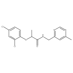 2-(2,4-dichlorophenoxy)-N-[(6-methylpyrimidin-4-yl)methyl]propanamide Structure