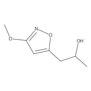 (2R)-1-(3-methoxy-1,2-oxazol-5-yl)propan-2-ol结构式