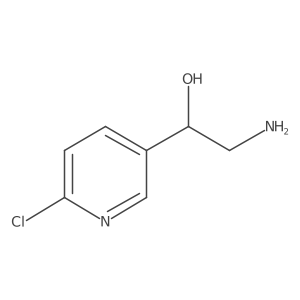 (1R)-2-amino-1-(6-chloropyridin-3-yl)ethan-1-ol结构式