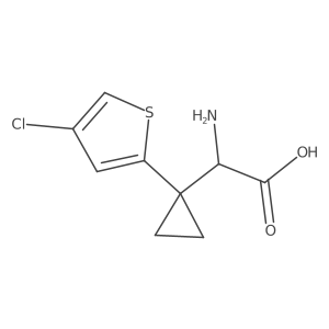 2-Amino-2-[1-(4-chlorothiophen-2-yl)cyclopropyl]acetic acid结构式