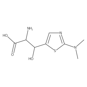 2-Amino-3-[2-(dimethylamino)-1,3-thiazol-5-yl]-3-hydroxypropanoic acid Structure