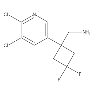 [1-(5,6-Dichloropyridin-3-yl)-3,3-difluorocyclobutyl]methanamine结构式
