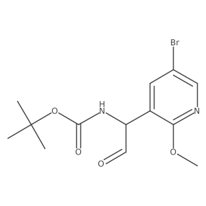 tert-butyl N-[1-(5-bromo-2-methoxypyridin-3-yl)-2-oxoethyl]carbamate Structure
