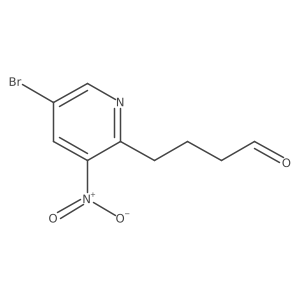 4-(5-Bromo-3-nitropyridin-2-yl)butanal结构式