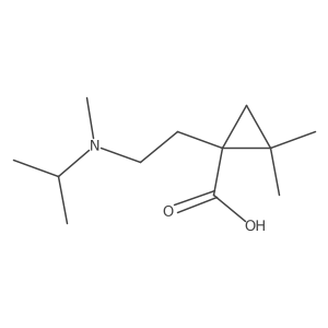 2,2-Dimethyl-1-{2-[methyl(propan-2-yl)amino]ethyl}cyclopropane-1-carboxylic acid Structure