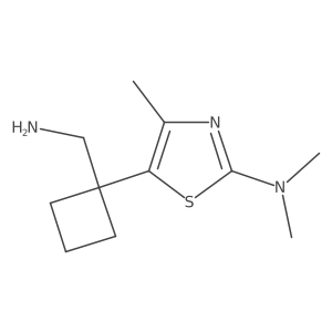 5-[1-(aminomethyl)cyclobutyl]-N,N,4-trimethyl-1,3-thiazol-2-amine Structure
