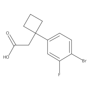 2-[1-(4-Bromo-3-fluorophenyl)cyclobutyl]acetic acid Structure