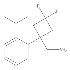 {3,3-Difluoro-1-[2-(propan-2-yl)phenyl]cyclobutyl}methanamine Structure