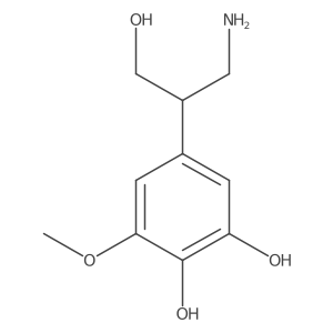 5-(1-Amino-3-hydroxypropan-2-yl)-3-methoxybenzene-1,2-diol Structure