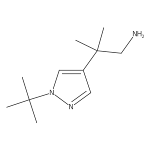 2-(1-tert-butyl-1H-pyrazol-4-yl)-2-methylpropan-1-amine结构式