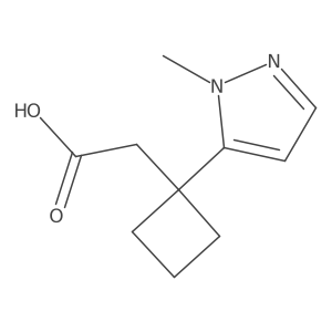 2-[1-(1-methyl-1H-pyrazol-5-yl)cyclobutyl]acetic acid Structure