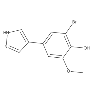 2-bromo-6-methoxy-4-(1H-pyrazol-4-yl)phenol Structure