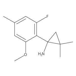 1-(2-Fluoro-6-methoxy-4-methylphenyl)-2,2-dimethylcyclopropan-1-amine Structure