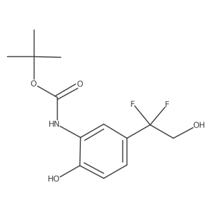 tert-butyl N-[5-(1,1-difluoro-2-hydroxyethyl)-2-hydroxyphenyl]carbamate结构式