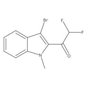1-(3-bromo-1-methyl-1H-indol-2-yl)-2,2-difluoroethan-1-one Structure