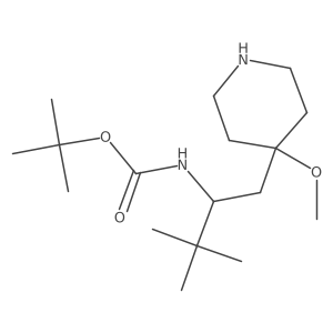 tert-butyl N-[1-(4-methoxypiperidin-4-yl)-3,3-dimethylbutan-2-yl]carbamate Structure