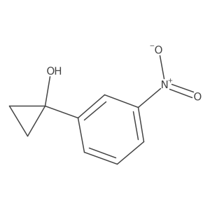 1-(3-Nitrophenyl)cyclopropan-1-ol结构式