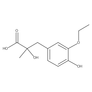 3-(3-Ethoxy-4-hydroxyphenyl)-2-hydroxy-2-methylpropanoic acid Structure