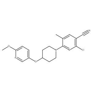 2-Chloro-6-[4-[(6-methoxy-3-pyridinyl)oxy]-1-piperidinyl]-5-methyl-3-pyridinecarbonitrile结构式