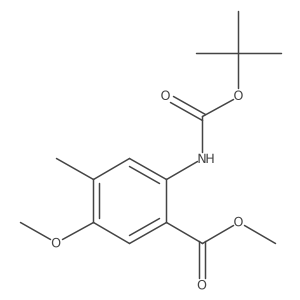 Methyl 2-[[(1,1-dimethylethoxy)carbonyl]amino]-5-methoxy-4-methylbenzoate结构式