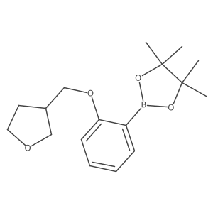 4,4,5,5-Tetramethyl-2-[2-(oxolan-3-ylmethoxy)phenyl]-1,3,2-dioxaborolane Structure