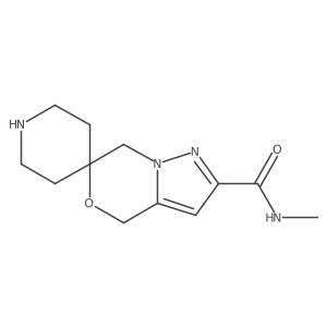 N-methyl-4',7'-dihydrospiro[piperidine-4,6'-pyrazolo[3,2-c][1,4]oxazine]-2'-carboxamide结构式