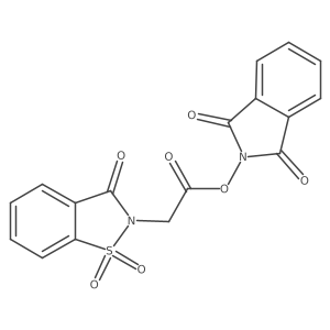 1,3-dioxo-2,3-dihydro-1H-isoindol-2-yl 2-(1,1,3-trioxo-2,3-dihydro-1lambda6,2-benzothiazol-2-yl)acetate结构式