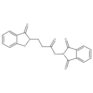 1,3-dioxo-2,3-dihydro-1H-isoindol-2-yl 3-(3-oxo-2,3-dihydro-1,2-benzothiazol-2-yl)propanoate Structure