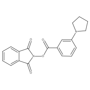 1,3-dioxo-2,3-dihydro-1H-isoindol-2-yl 3-(pyrrolidin-1-yl)benzoate Structure