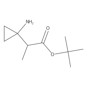 Tert-butyl 2-(1-aminocyclopropyl)propanoate结构式