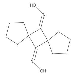 N-(12-Hydroxyiminodispiro[4.1.47.15]dodecan-6-ylidene)hydroxylamine Structure