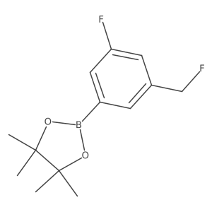 2-(3-Fluoro-5-(fluoromethyl)phenyl)-4,4,5,5-tetramethyl-1,3,2-dioxaborolane结构式