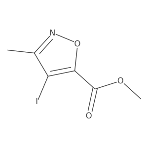Methyl 4-iodo-3-methyl-1,2-oxazole-5-carboxylate结构式