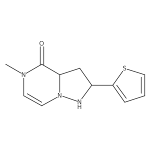 5-Methyl-2-thiophen-2-yl-1,2,3,3a-tetrahydropyrazolo[1,5-a]pyrazin-4-one结构式