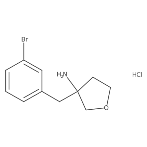 3-[(3-Bromophenyl)methyl]oxolan-3-amine;hydrochloride结构式