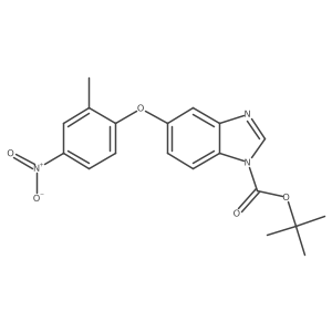 tert-butyl 5-(2-methyl-4-nitrophenoxy)-1H-benzo[d]imidazole-1-carboxylate结构式