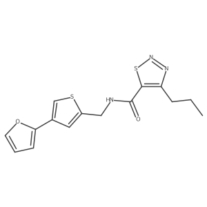 N-{[4-(furan-2-yl)thiophen-2-yl]methyl}-4-propyl-1,2,3-thiadiazole-5-carboxamide结构式