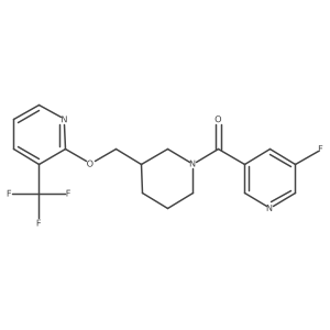 3-Fluoro-5-[3-({[3-(trifluoromethyl)pyridin-2-yl]oxy}methyl)piperidine-1-carbonyl]pyridine结构式