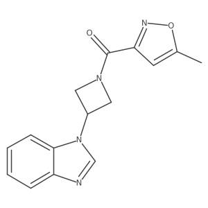 1-[1-(5-methyl-1,2-oxazole-3-carbonyl)azetidin-3-yl]-1H-1,3-benzodiazole结构式