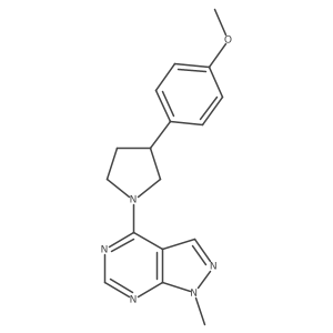 3-(4-methoxyphenyl)-1-{1-methyl-1H-pyrazolo[3,4-d]pyrimidin-4-yl}pyrrolidine Structure