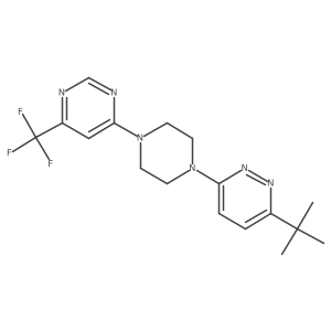 3-Tert-butyl-6-[4-[6-(trifluoromethyl)pyrimidin-4-yl]piperazin-1-yl]pyridazine Structure