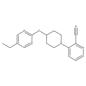 3-[4-(5-Ethylpyrimidin-2-yl)oxypiperidin-1-yl]pyridine-2-carbonitrile结构式