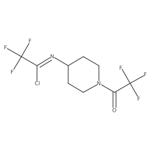 (E)-2,2,2-trifluoro-N-[1-(trifluoroacetyl)piperidin-4-yl]ethanecarbonimidoyl chloride Structure