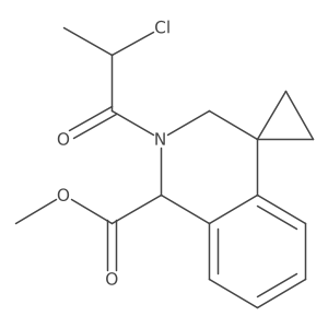 Methyl 2-(2-chloropropanoyl)spiro[1,3-dihydroisoquinoline-4,1'-cyclopropane]-1-carboxylate Structure