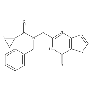 N-benzyl-N-({4-oxo-3H,4H-thieno[3,2-d]pyrimidin-2-yl}methyl)oxirane-2-carboxamide结构式