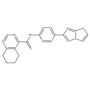 N-(4-Imidazo[2,1-b][1,3]thiazol-6-ylphenyl)-5,6,7,8-tetrahydroquinazoline-4-carboxamide结构式
